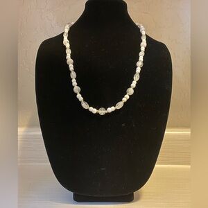 White beaded necklace
